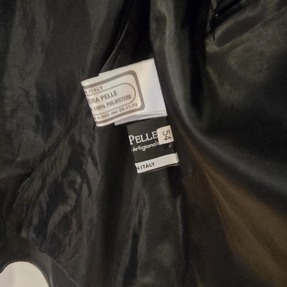 Massimo Black Leather Jacket - Picture 3 of 5